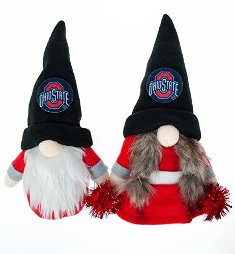 Ohio State Buckeyes Gnome Ornaments - Set of 2 Holiday Decorations
