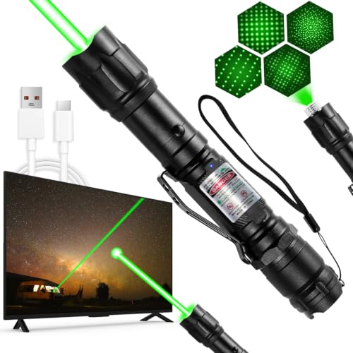 Rechargeable Green Laser Pointer - High Power Long Distance Flashlight