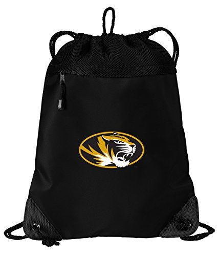 University of Missouri Drawstring Backpack - MIZZOU Tigers Black