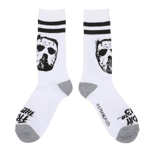Jason Mask Crew Socks 3-Pair Pack Glow-in-the-Dark Horror Sports Socks