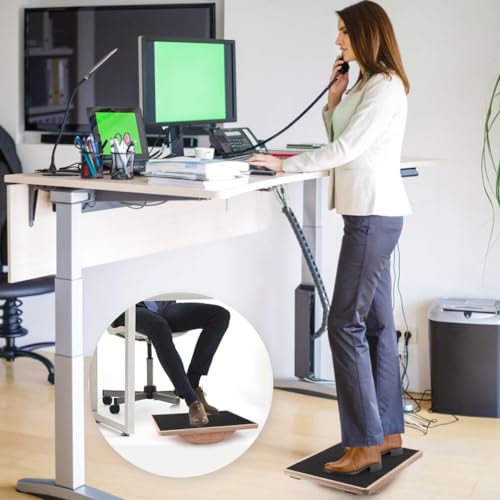 Wooden Wobble Board - Anti-Slip Balance Board for Core Strength Therapy - Basics