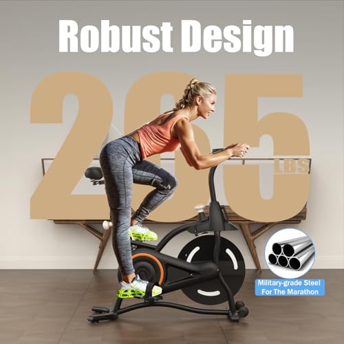 Compact Indoor Exercise Bike with Heart Rate Sensor & App Sync