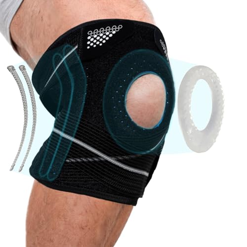 King Mills Extra Large Plus Size Knee Brace 4XL for Men & Women, Gray / XXXL Support