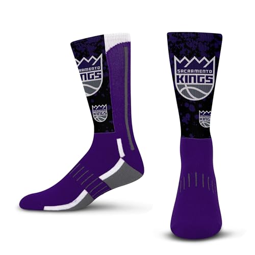 NBA Splatter Logo Crew Socks - Sacramento Kings - Youth Size