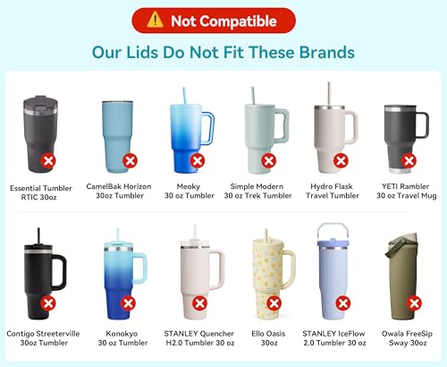30oz Replacement Lid with Lock for YETI Tumblers - White