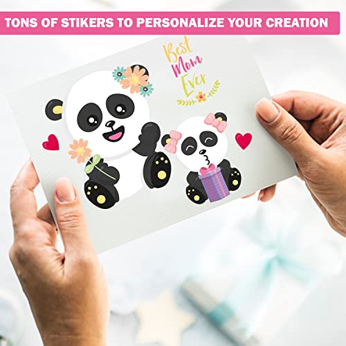 Mothers Day Crafts for Kids, 36 Sticker Sheets Mothers Day Gifts Bulk, Happy Mother's Day Crafts for Kids Classroom DIY Preschool Toddlers Arts for Mom Kit Make Cards to Grandmother