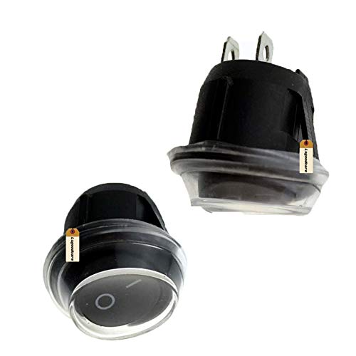 Lsgoodcare Waterproof Black 2 Pin SPST Rocker Switch 30PCS for Electrical Devices
