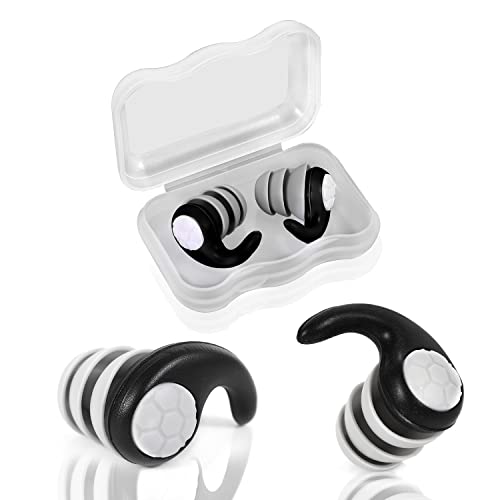 Reusable Silicone Swimming Ear Plugs - Waterproof Noise Reduction Earplugs