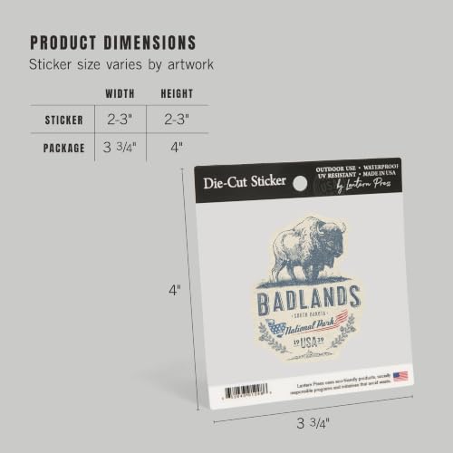 Badlands National Park Small Sticker - Buffalo Die Cut Vinyl