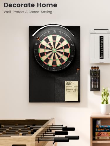 Felt Dart Board Wall Protector - Foldable Rectangle - Black