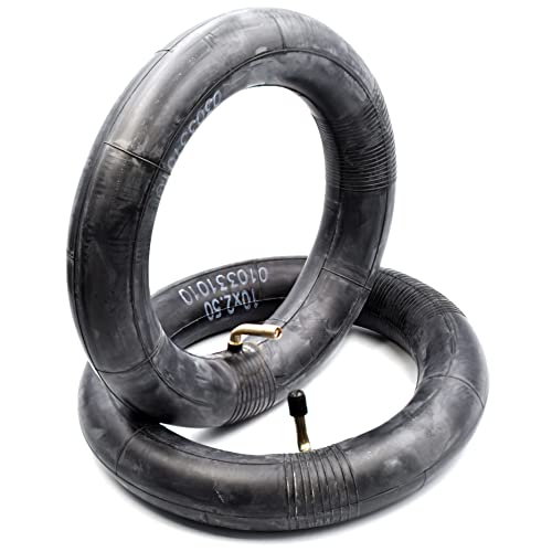 10 x 2.5 Inch Inner Tube with 90 Degree Angled Valve - 2 Pack
