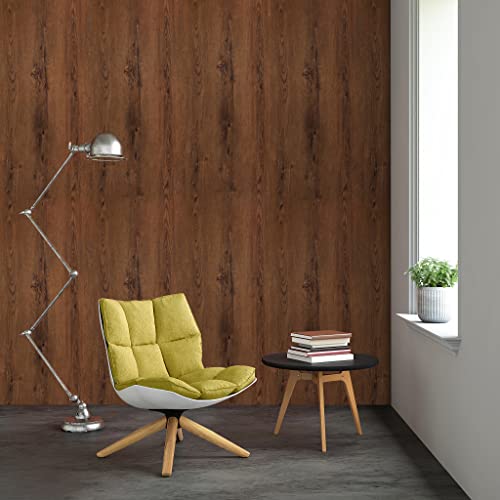 Wood Grain Contact Paper Peel and Stick Wallpaper Brown Wooden Look Wallpaper 17.7"x118" Self-Adhesive Removable Waterproof Wall Paper for Kitchen Cabinets Countertop Drawer Bedroom Vinyl Roll