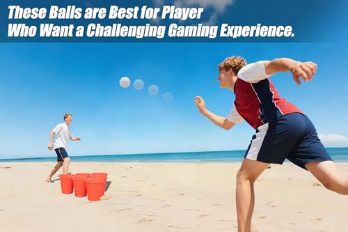 Bucket Toss Replacement Balls 3 Pack - Pong Balls for Outdoor Yard Game