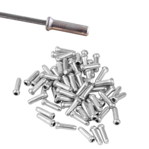 Aluminum Alloy Bicycle Cable End Caps - 100pcs Set for Brake & Gear Cables