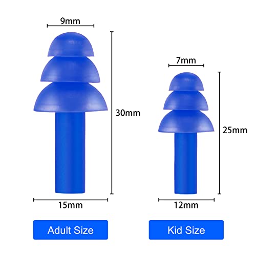 Reusable Kids Silicone Ear Plugs for Swimming & Noise Reduction - Fresh Colors