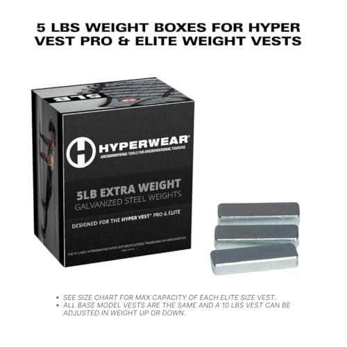 5 lb Booster Pack for Hyper Vest PRO & ELITE – 35 Flat Steel Weight Plates