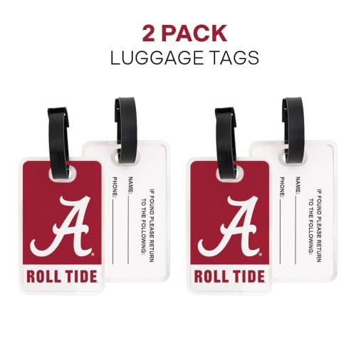 Acrylic Luggage Tag ID - Alabama Crimson Tide - 2 Pack