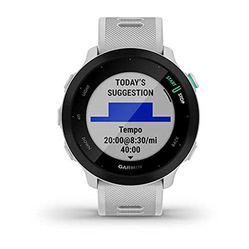 Garmin Forerunner 55 GPS Running Watch - White, Renewed
