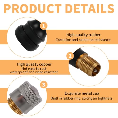 10 Pcs Tubeless Tire Valve Stems for Electric Scooters
