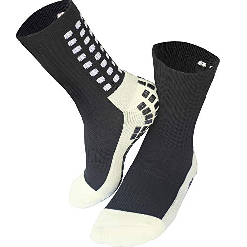 Non-Slip Grip Socks for Men & Women - 2 Pairs, Sizes 6-11.5