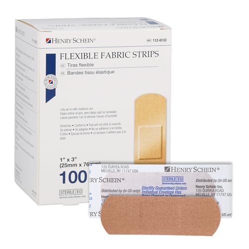 Sterile Adhesive Fabric Bandages 1" x 3" - 100 Count
