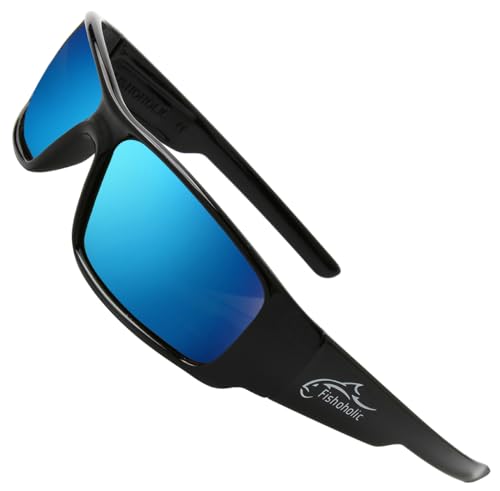Polarized Fishing Sunglasses with UV400 Protection - Blue Mirror Lens