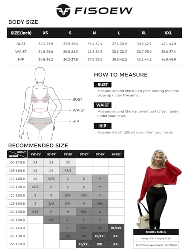 Fisoew Womens Off The Shoulder Cropped Tops Batwing Long Sleeve Loose