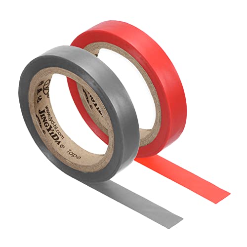 Racket Grip Finishing Tape - PVC Tennis Racket Tape - Red & Grey