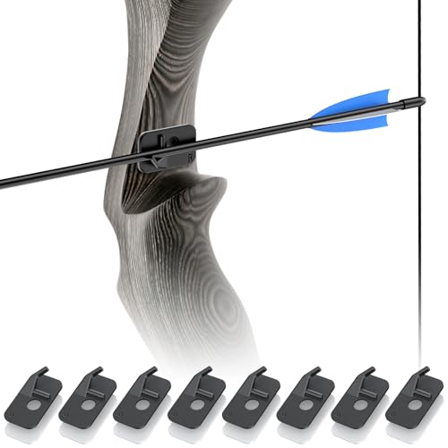 Recurve Bow Arrow Rest - Adhesive Plastic Support for Right Hand, 8-Piece Set
