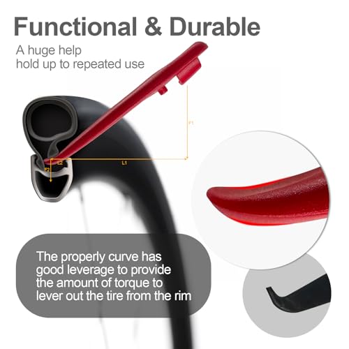 Ultra-Strong Bicycle Tire Levers - 6-Piece Compact Bike Repair Tool Kit