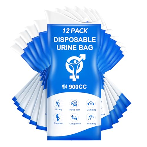 Leak-Proof Disposable Urine Bags - 12 Pack for Travel