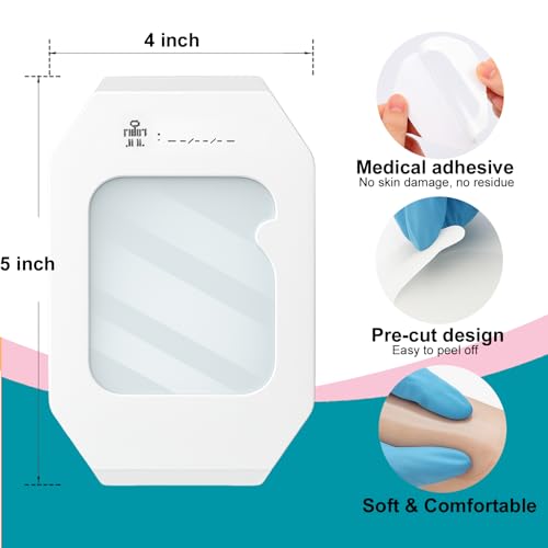 32 Pack Waterproof Bandages - Transparent Film Dressing for Wound Care & Tattoo Aftercare