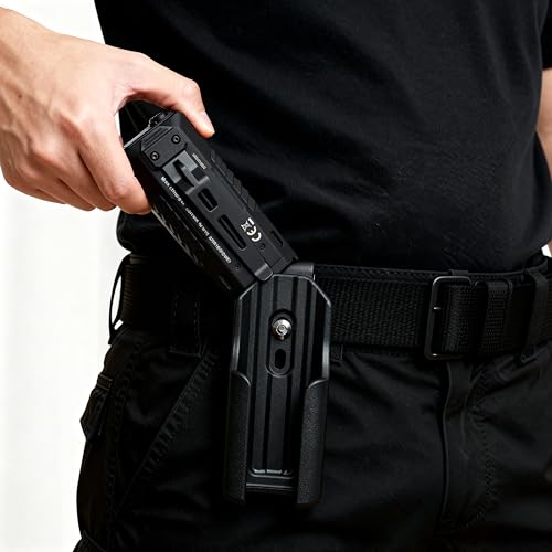 HoldMyGear Belt Clip Flashlight Holder ? Compatible with Nitecore EDC37 (Precision-Fit Belt Mount Holder, Fits Belts up to 2.25" Wide)