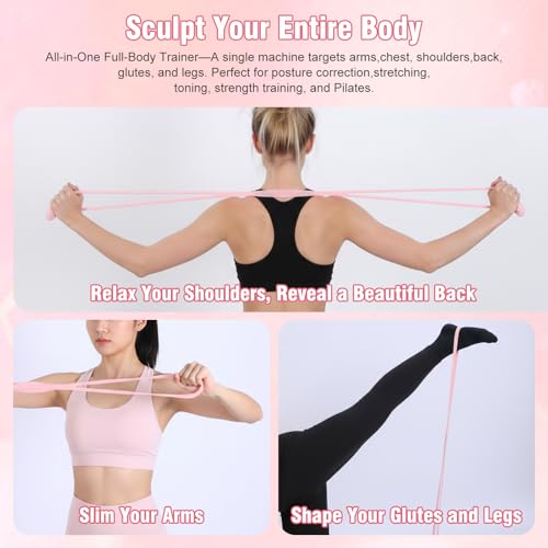 Figure 8 Resistance Bands with Handles - Pink Arm Workout