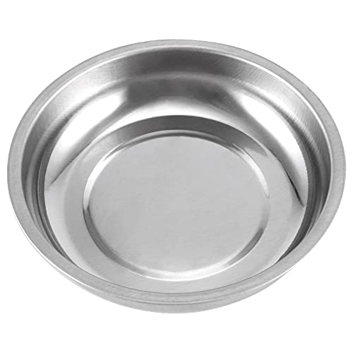 FUNSUEI 10 Packs 3 Inches Magnetic Tray, Stainless Steel Magnetic Bowl, Round Magnetic Parts Tray for Pins, Screws, Bolts, Nuts, Small Parts