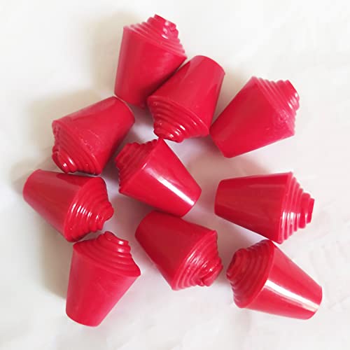 Fencing Practice Sword Tips - Pack of 10 Red Epee Rubber Tips
