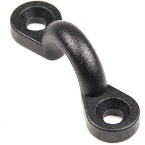 Black Injection Molded Nylon Pad Eyes - Pack of 6 for Kayak & Boat