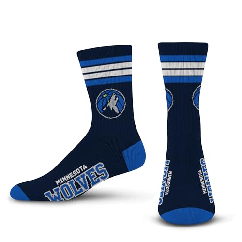 NBA Minnesota Timberwolves 4 Stripe Deuce Crew Socks - One Size