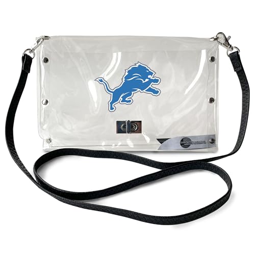 Dallas Cowboys Clear Envelope Purse with Black Strap - 10" x 6.5" x 0.5"