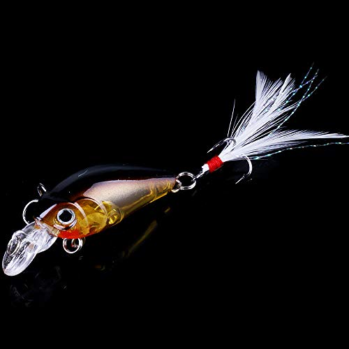 5 Pack Crankbait Fishing Lures with 3D Eyes - Bass & Freshwater