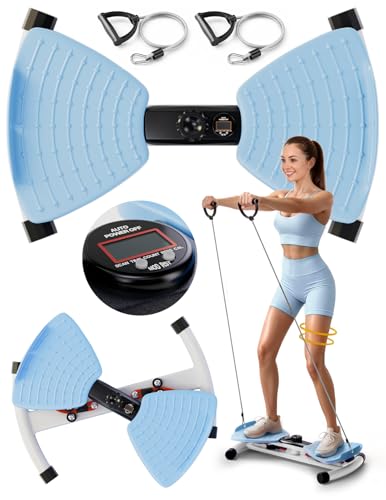 Karimonox Blue Waist Twister Machine with Digital Counter, Supports 300 lbs, Noiseless & Portable