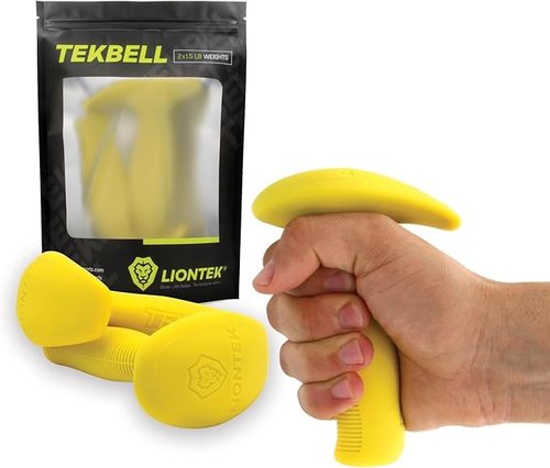 Tekbell by Liontek - 1.5lb Ergonomic Hand Weight Pair for Shadowboxing, Running, Jogging, Walking, and Cross-training