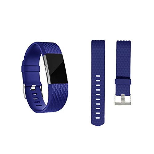 Silicone Replacement Bands for Fitbit Charge 2 - Large Black