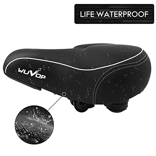 Comfortable Oversized Bike Seat Cushion - Black/White