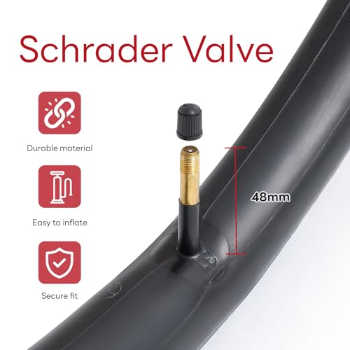 27.5 Inch Bike Inner Tube with AV48 Schrader Valve for Mountain & Road Bikes