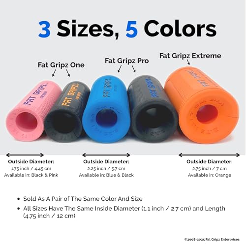 Fat Gripz Strength Builder - Black/Orange - 1.75 Inch Diameter