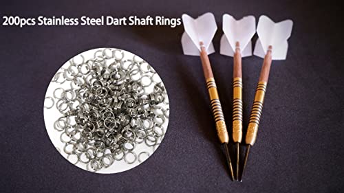 200 Pcs Dart Steel O-Rings - Durable Stainless Steel Ring Set