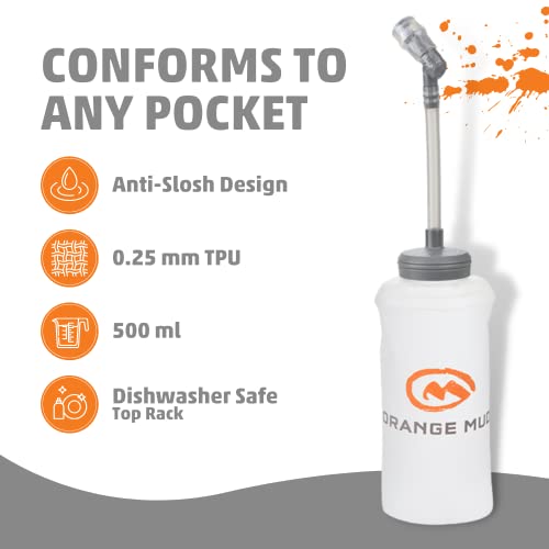 Orange Mud UltraFlask 500ml Soft Bottle – 17oz Hydration Flask for Running