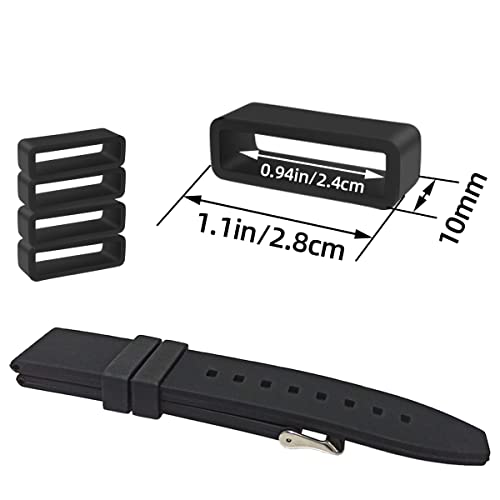 6-Piece Watch Band Loop Holder Keeper for Resin Belts