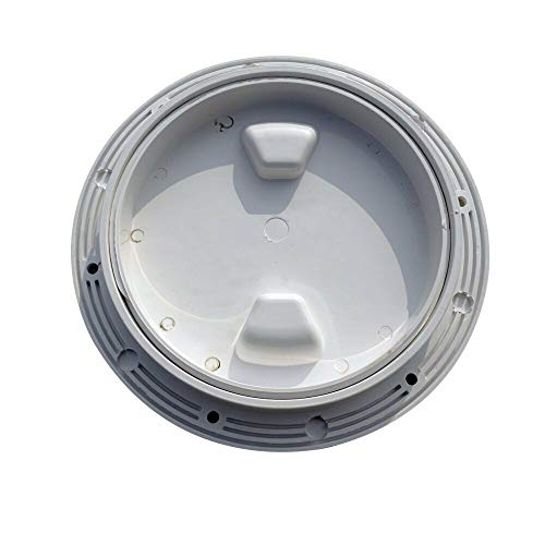 4-Inch Marine Non-Slip Inspection Deck Plate Hatch - White